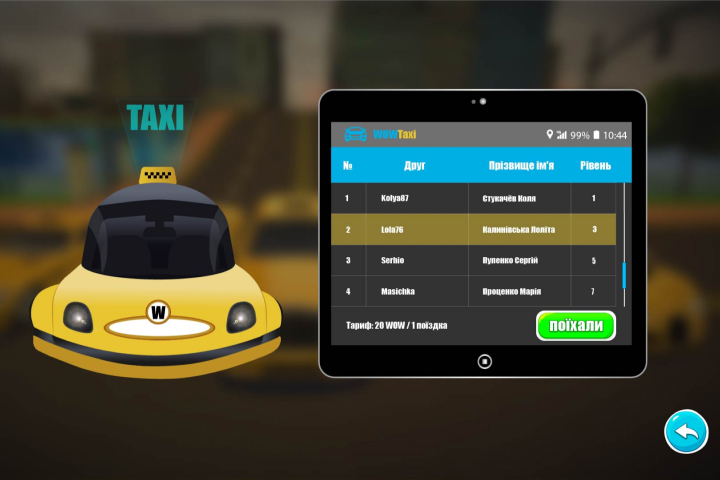 Game "taxi company" page