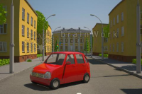 Сцена улицы для мультфильма