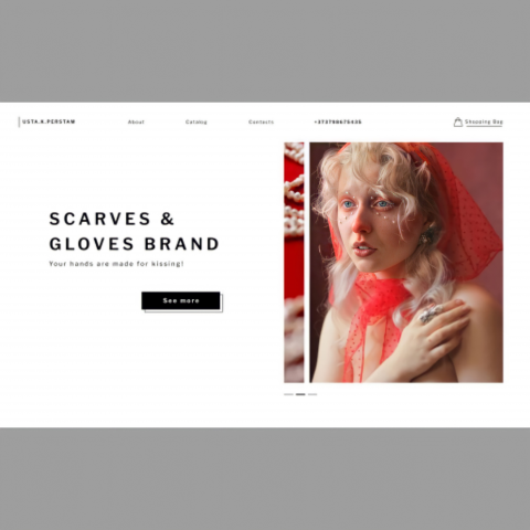 Web-design for gloves/scarves brand