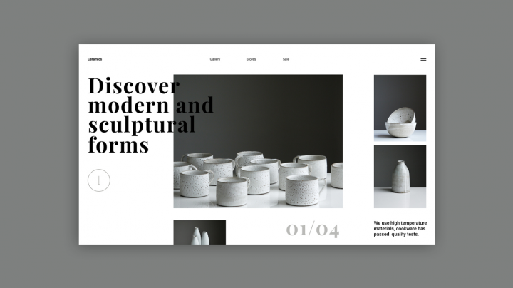 Концепт сайта для керамиста