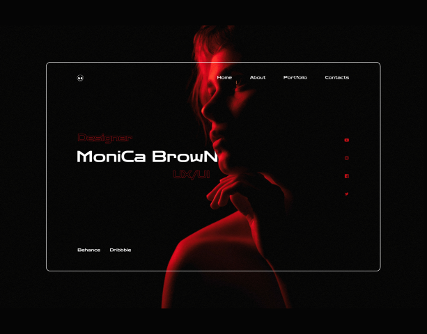 First screen of the site (concept) Portfolio