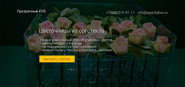 Цветочницы "Прозрачный КУБ"