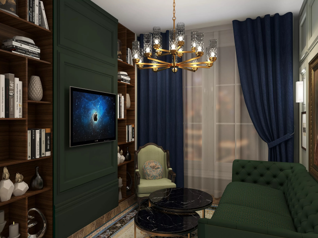 Небольшая гостиная в классическом стиле.