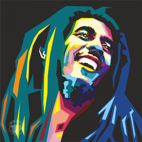 арт портрет в стиле WPAP