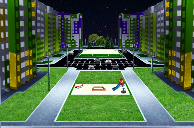 Визуализация наружного освещения. DIALux