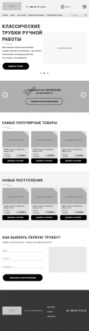 Прототип главной страницы магазина (планшет)