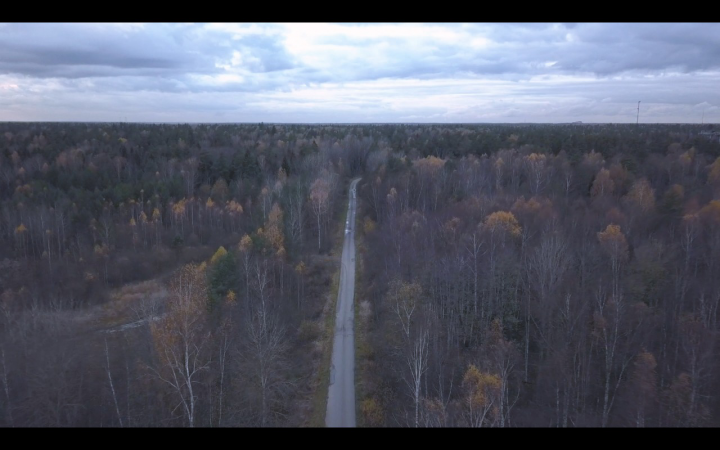 Велосипед - аэросъемка