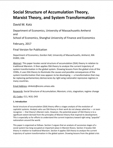 Social Structure of Accumulation Theory (Eng–Rus)