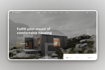 Сайт застройщиков коттеджей "CottageDream"