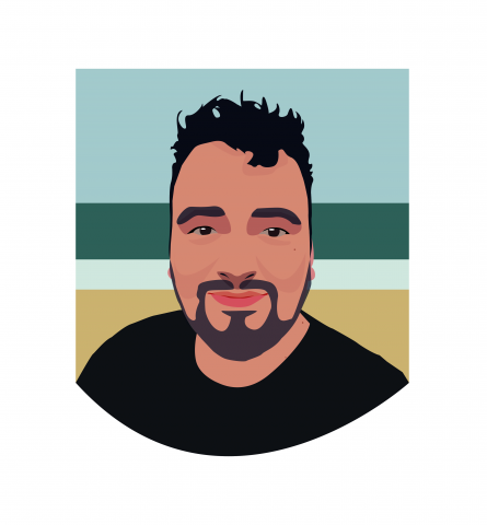 Портрет по фото до груди в векторе