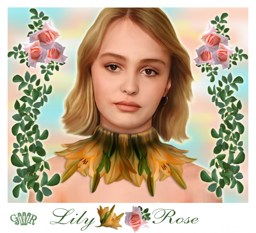 Лили Роуз Депп. Диджитал арт.