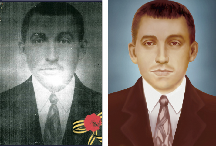 Отрисовка старой фотографии. Диджитал арт.