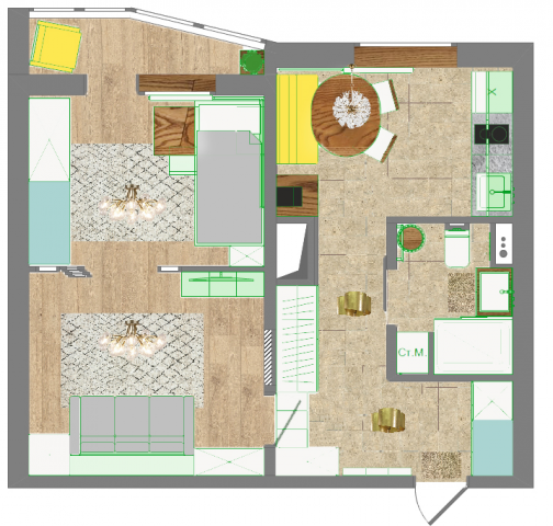 Однокомнатная квартира в Москве