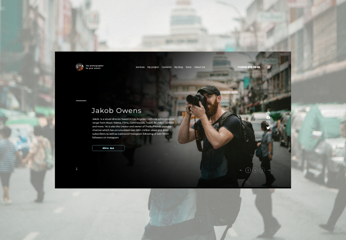 Сайт для фотографа Jakob Owens