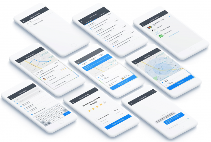 Разработка дизайна для мобильного приложения PultTaxi