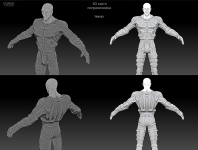 3д скетч пограничника техно