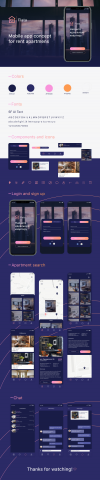 Mobile app concept for rent apartmens