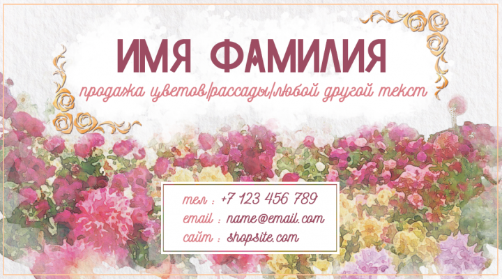 визитная карточка