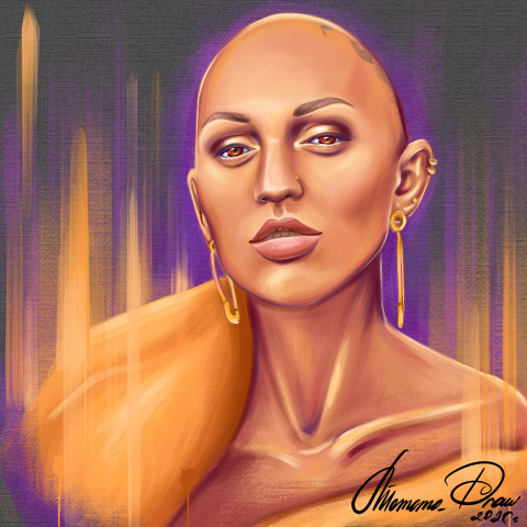 Портрет по фото @psihushka_plachet