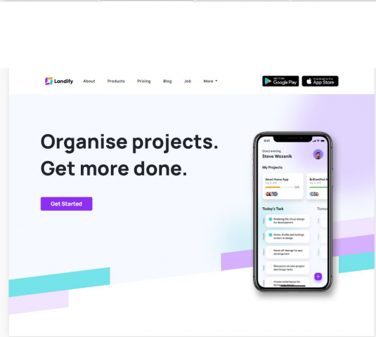Верстка landing page Landify.