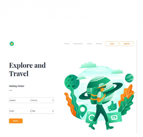Верстка landing page Travel