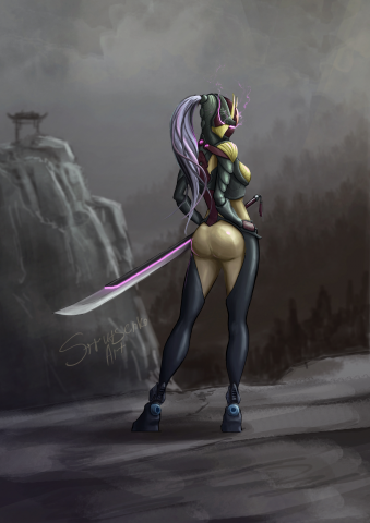 girl warrior with sword