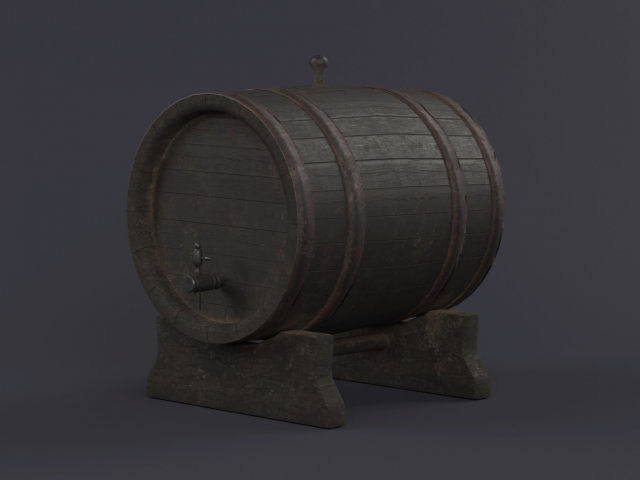 Old wine barrel