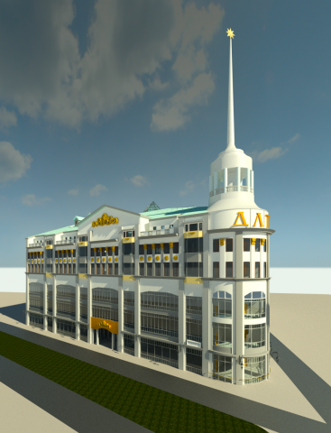 3D  модель торгового центра ДЛТ