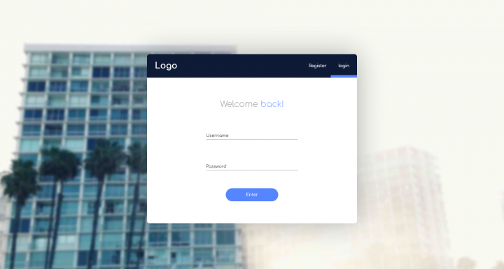 Login page