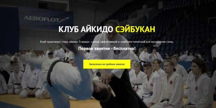 Редизайн и разработка сайта для  клуба Айкидо Сэйбукан.