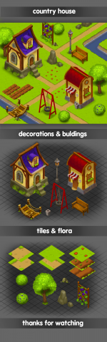 Isometric game "Country house"