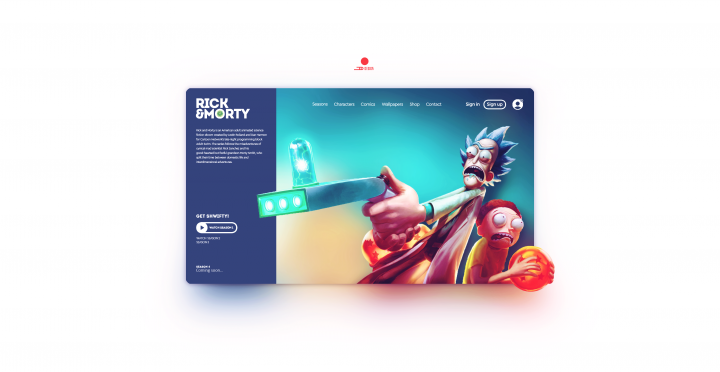 Rick & Morty Website concept