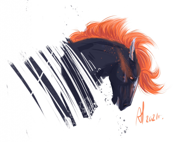 Скетч, лошадь