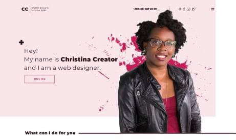 Особистий сайт веб-дизайнера Christina Creator