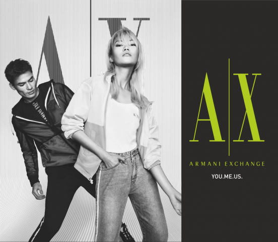 Оформление новой коллекции для Armani Exchange