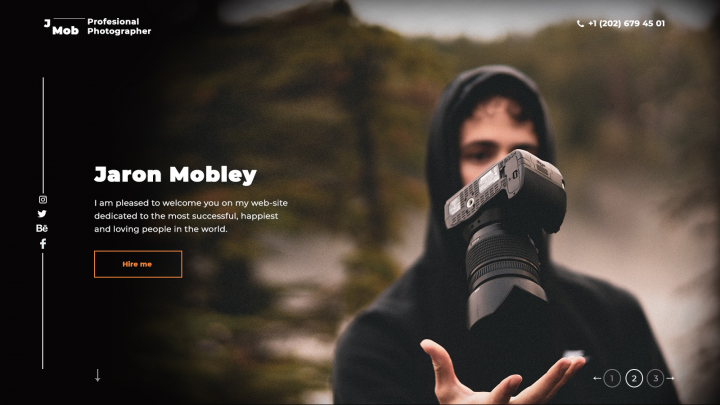 Landing page Photographer