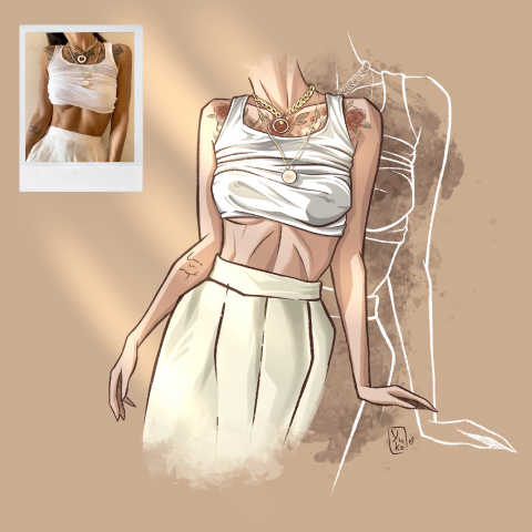 Fashion body sketch