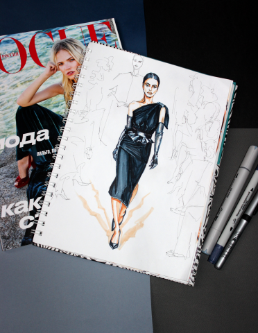 Fashion-иллюстрация, sketch.