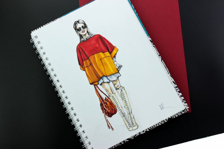 Fashion-иллюстрация, sketch.