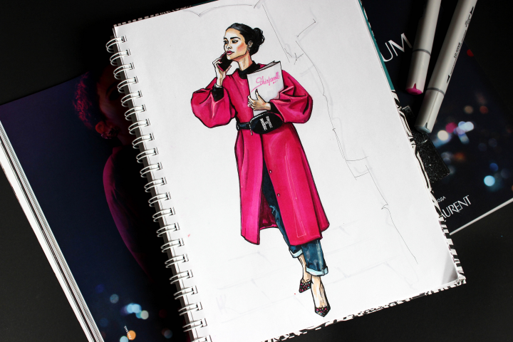 Fashion-иллюстрация, sketch.