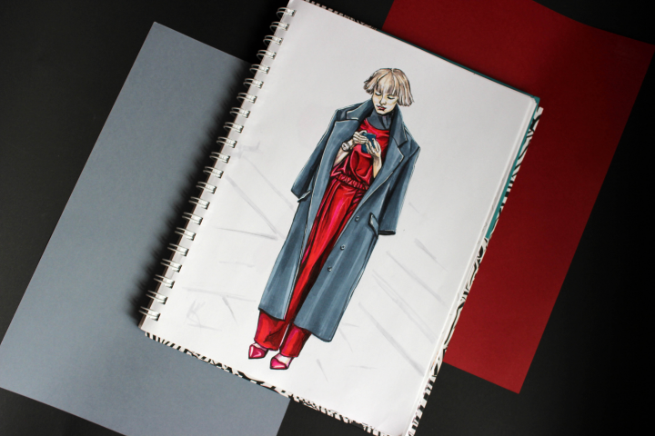 Fashion-иллюстрация, sketch.