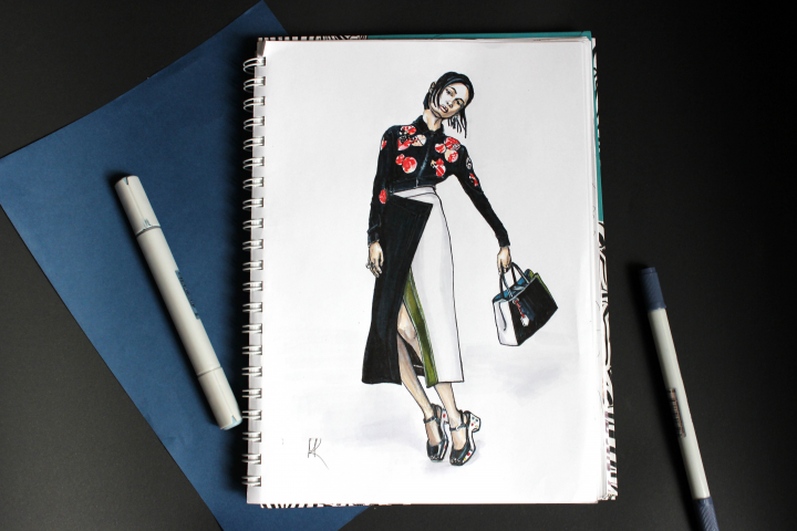 Fashion-иллюстрация, sketch.