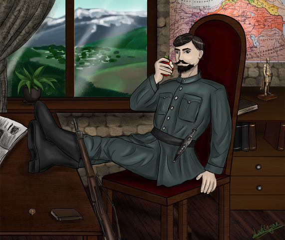 Воин отдыхает