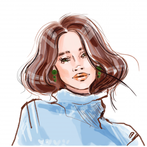 портрет, фэшн, иллюстрация