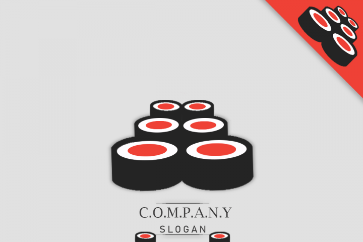 Логотип роллов,был создан для портфолио