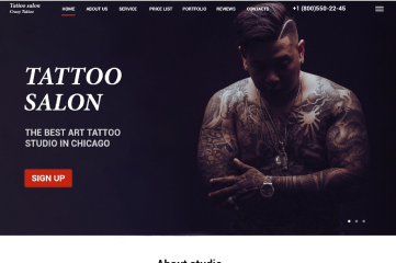 Дизайн сайта тату студии