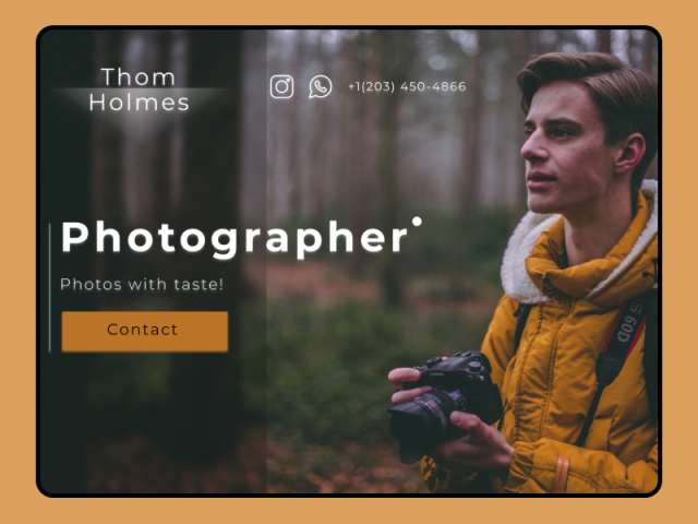 Landing page для фотографа