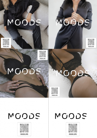 Дизайн Бирок-визиток для компании @moods_spb