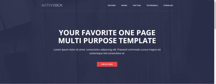 Верстка лендинга ActiveBox