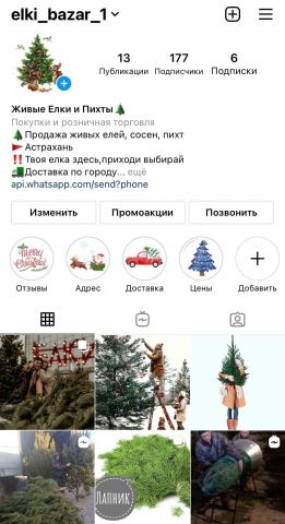 Создание и ведение страницы по продаже елей к Новому Году